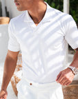 White Polo Dubai. Formal White Polo. White Riva Polo. White resort polo. White Polo Shirt