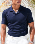 Navy Polo Dubai. Formal Navy Polo. Royal Blue Riva Polo. Blue resort polo. Navy Polo Shirt