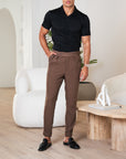 Luxury Brown Trousers Dubai. Mocha dress pants. Brown Pants Dubai. Brown Formal Trouser. Gurkha Pants. Gurkha Trousers