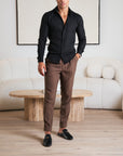 Luxury Brown Trousers Dubai. Mocha dress pants. Brown Pants Dubai. Brown Formal Trouser. Gurkha Pants. Gurkha Trousers